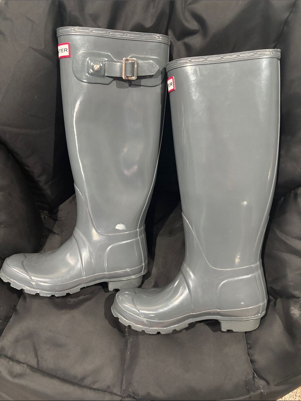 Hunter Glossy Black Rain Boots
